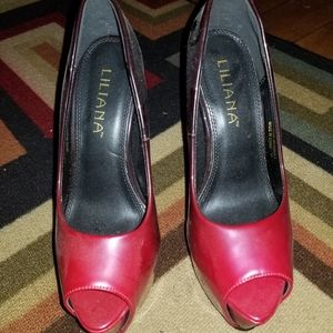 Peep toe women's heels